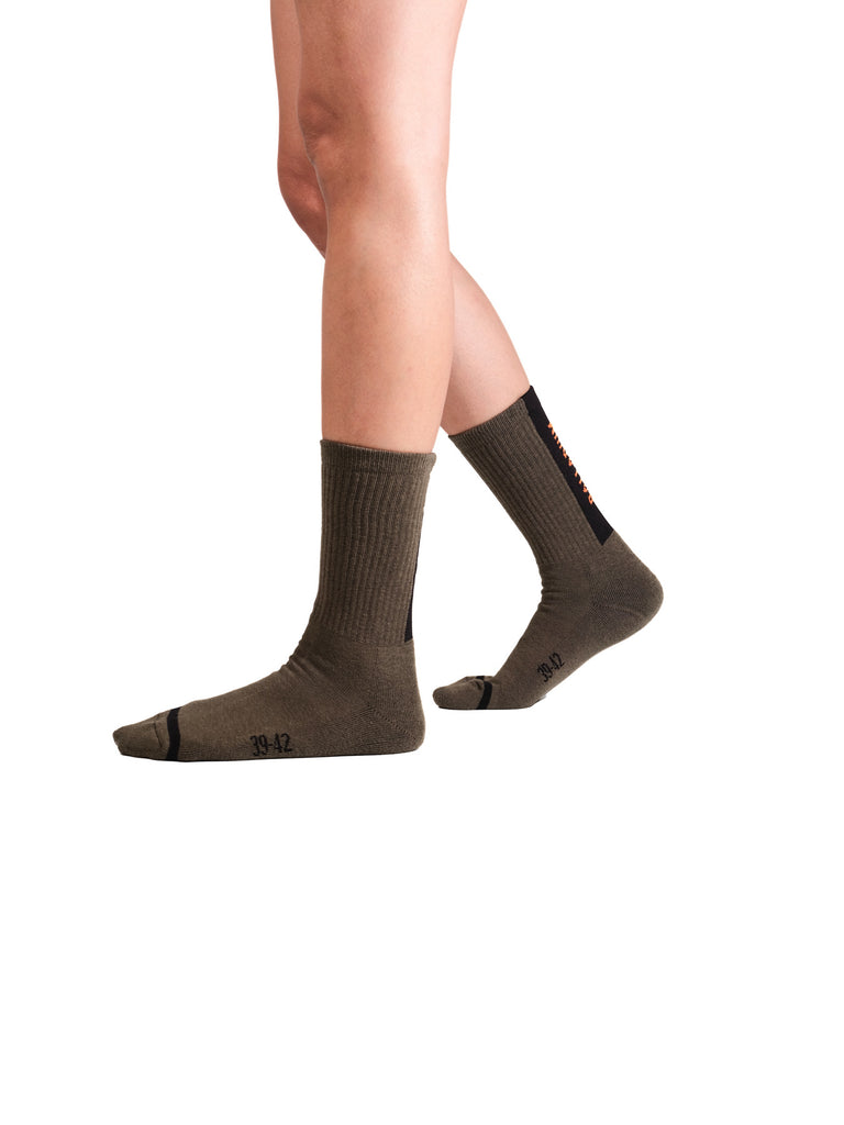 JACQUARD MID SOCKS 1 DUSKY GREEN