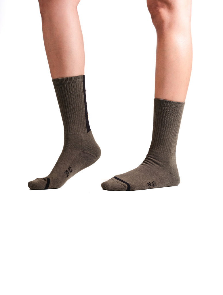 JACQUARD MID SOCKS 1 DUSKY GREEN