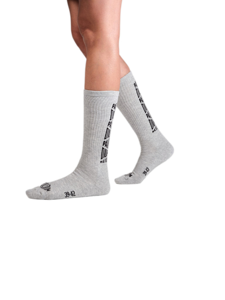 Jacquard Mid Socks 2 Heather Grey Sx7385-034
