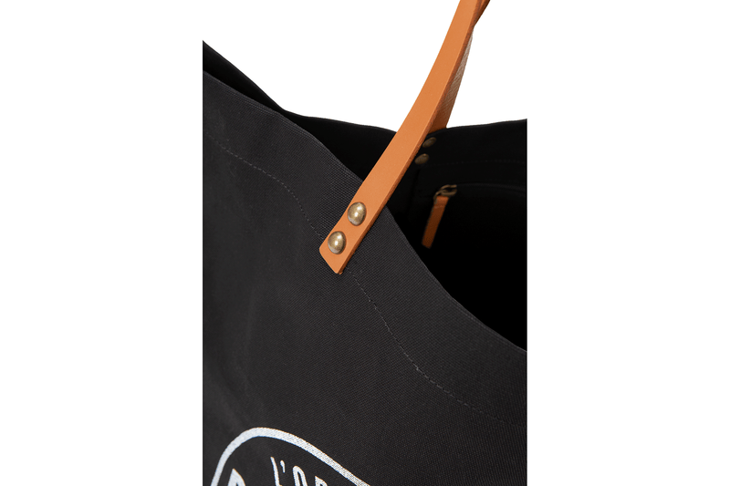 ROUND LOGO TOTE BAG BLACK