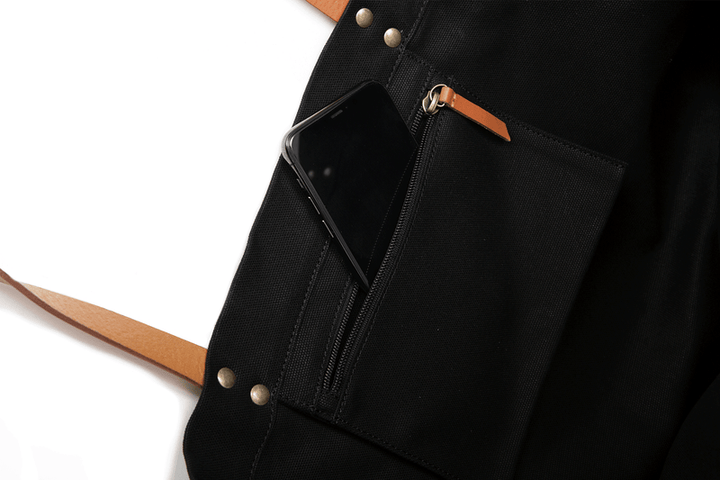 ROUND LOGO TOTE BAG BLACK