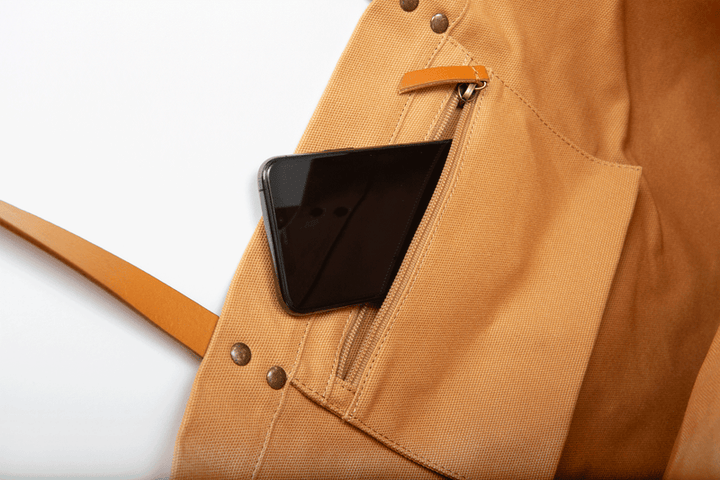 ROUND LOGO TOTE BAG CAMEL