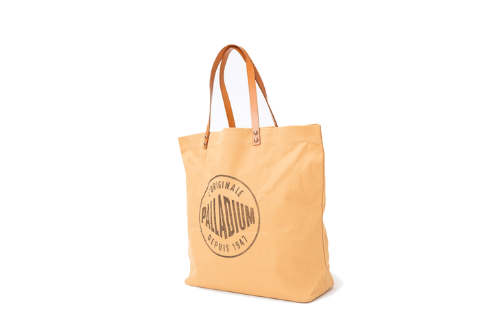 ROUND LOGO TOTE BAG CAMEL