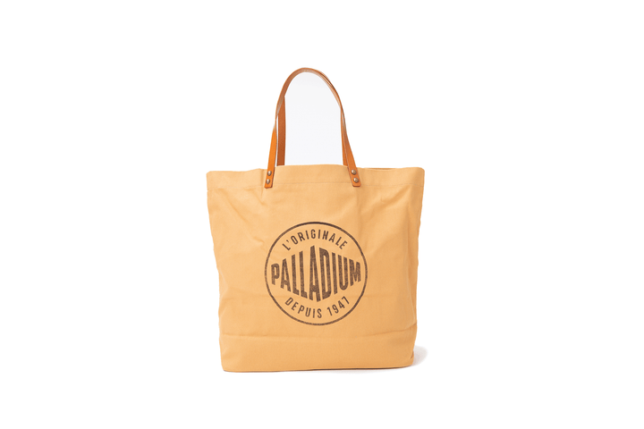 ROUND LOGO TOTE BAG CAMEL